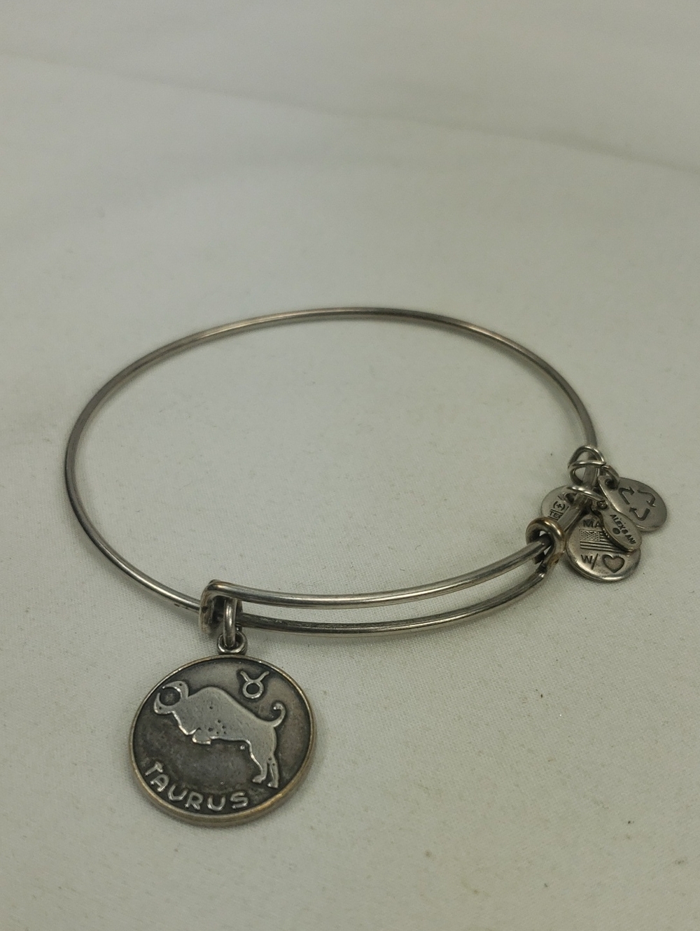 Alex and Ani Silver Tone Taurus Bracelet